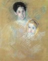 Smiling Mother With Sober Faced Child - Mary Cassatt