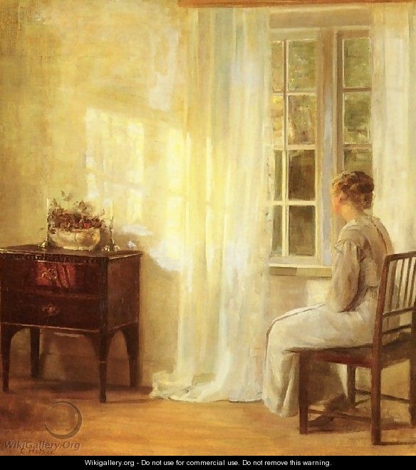 Waiting By The Window - Carl Wilhelm Holsoe