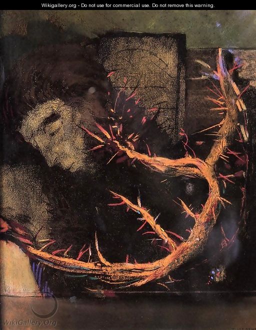Christ With Red Thorns - Odilon Redon