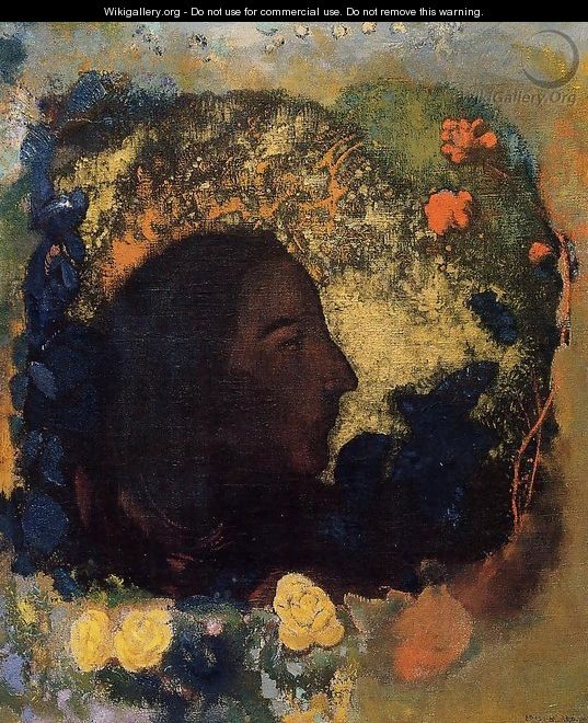 Black Profile Aka Gauguin - Odilon Redon