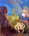 Girl With Chrysanthemums - Odilon Redon