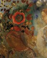Two Young Girls Among Flowers - Odilon Redon