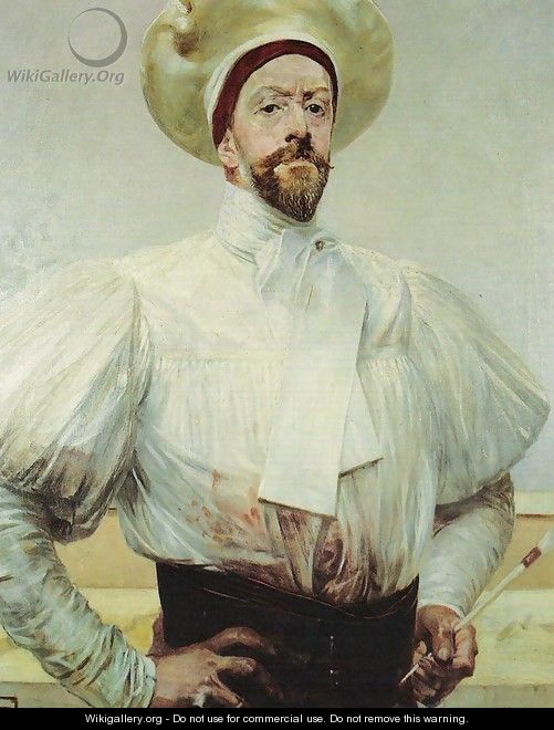 Self-Portrait in White Attire - Jacek Malczewski