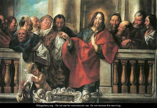 Jesus and the Pharisees - Jacob Jordaens
