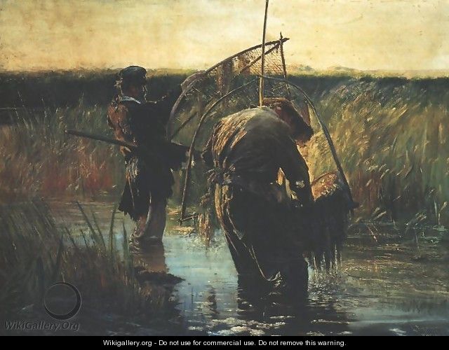 Wading Fishermen - Leon Wyczolkowski