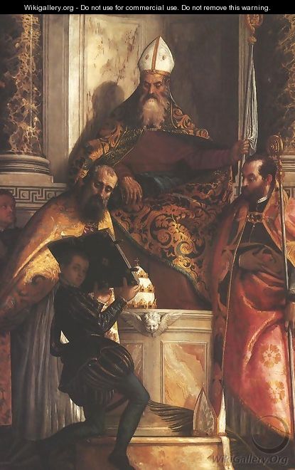 Saints Anthony, Cornelius and Cyprian (L santi Antonio, Cornelio e Cipriano) - Paolo Veronese (Caliari)