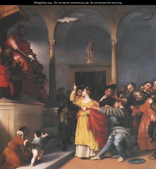 St. Lucy Before the Judge - Lorenzo Lotto