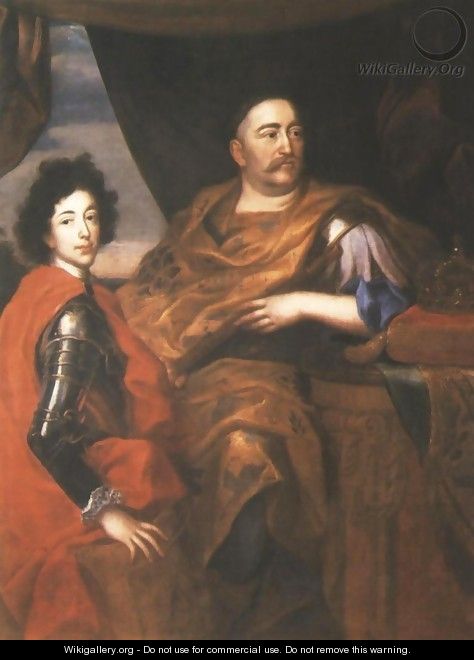 Portrait of John III Sobieski and his Son Jacob - Jan Tricius