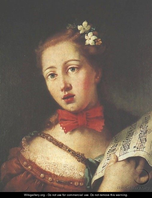 Portrait of a Young Singer - Alessandro Longhi