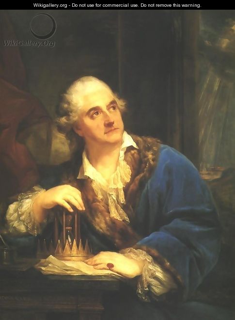 Portrait of King Stanislaus Augustus Poniatowski with an Hourglass - Marcello Bacciarelli