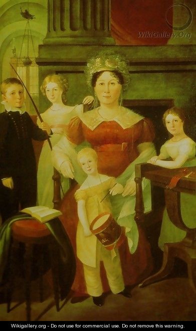 Portrait of Mrs Piper and Family - Augustus Earle