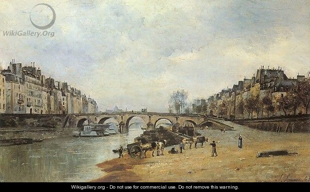 Quais of the Seine, Pont-Marie 1868 - Stanislas Lepine