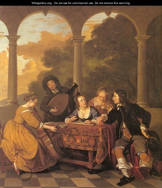 Musical Party on a Terrace 1650 - Jacob van Loo