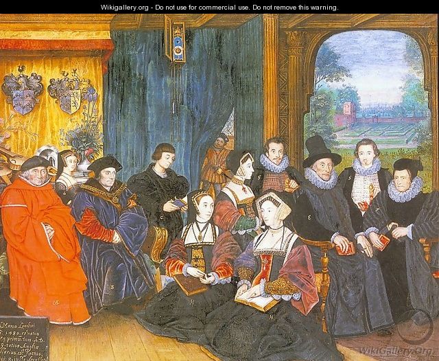 Graphic Sir Thomas More with his Family 1593 - Rowland Lockey