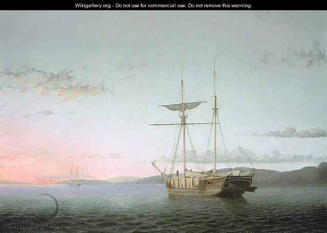 Lumber Schooners at Evening on Penobscot Bay 1860 - Fitz Hugh Lane