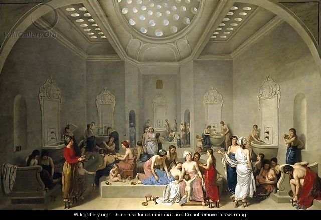 A Female Turkish Bath or Hammam 1785 - Jean-Jacques-Francois Lebarbier