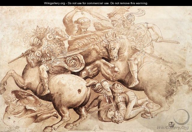 The Battle of Anghiari (copy of a detail) 1503-05 - Leonardo Da Vinci
