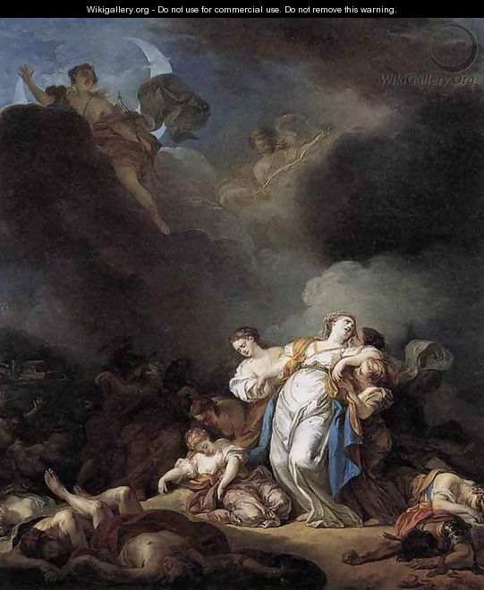 Apollo and Diana Attacking Niobe and her Children 1772 - Anicet-Charles-Gabriel Lemonnier