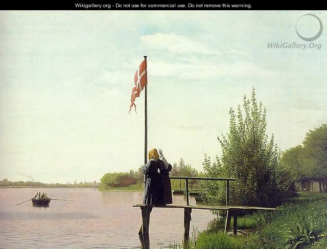 View of Lake Sortedam 1838 - Christen Kobke