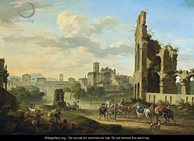 Rome- A View of the Forum Romanum 1694 - Jacob De Heusch
