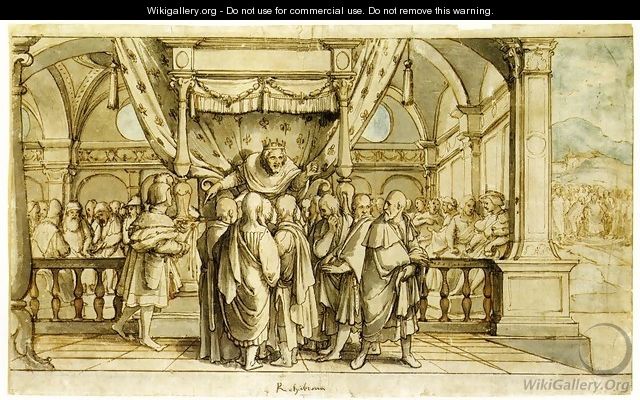 The Arrogance of Rehoboam c. 1530 - Hans, the Younger Holbein