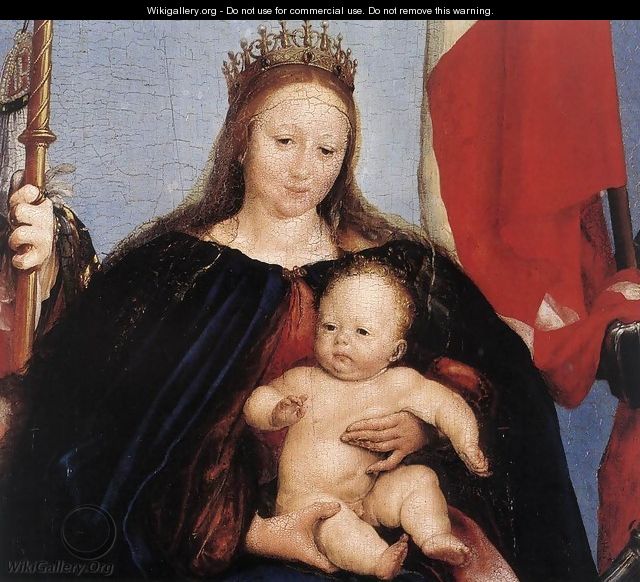 The Solothurn Madonna (detail) 1522 - Hans, the Younger Holbein