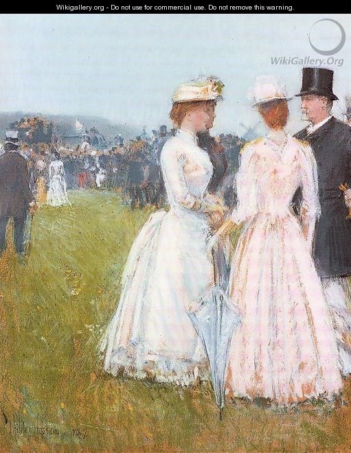 At the Grand Prix in Paris 1887 - Childe Hassam