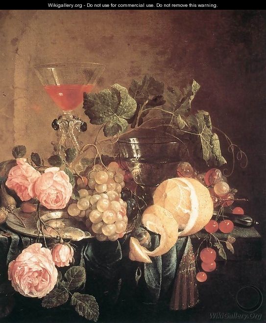 Still-Life with Flowers and Fruit c. 1650 - Jan Davidsz. De Heem