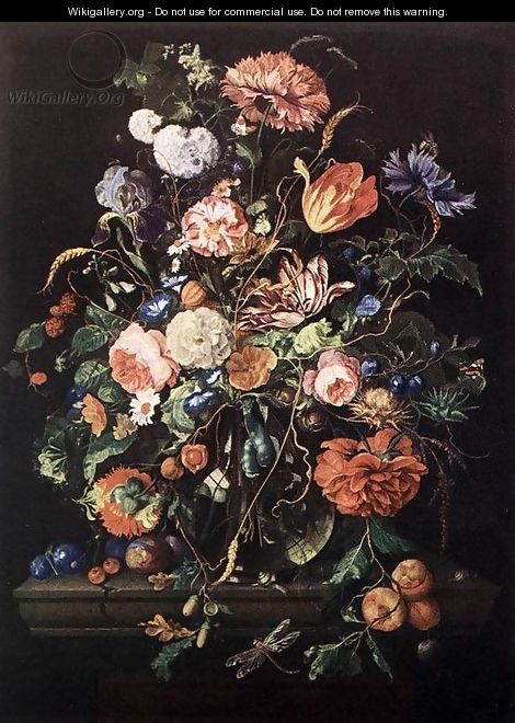 Flowers in Glass and Fruits - Jan Davidsz. De Heem