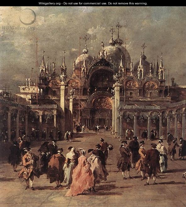Piazza di San Marco (detail) 1777 - Francesco Guardi