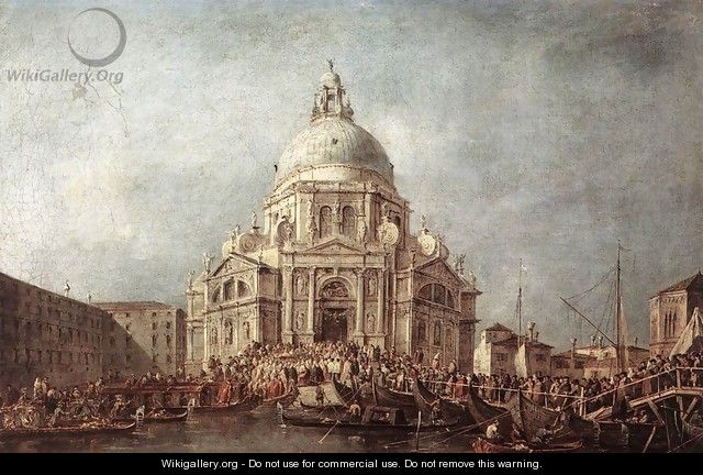 The Doge at the Basilica of La Salute 1766-70 - Francesco Guardi