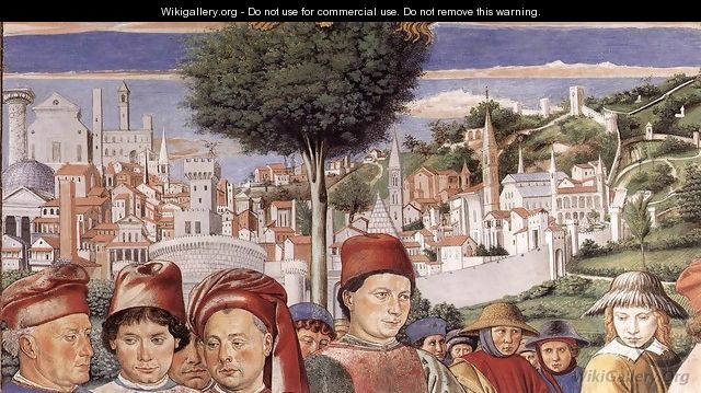 St Augustine Departing for Milan (detail 2) 1464-65 - Benozzo di Lese di Sandro Gozzoli