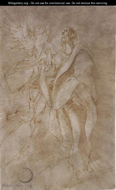 Study for St John the Evangelist and an Angel 1596-99 - El Greco (Domenikos Theotokopoulos)