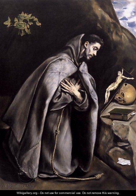 St Francis Meditating c. 1595 - El Greco (Domenikos Theotokopoulos)