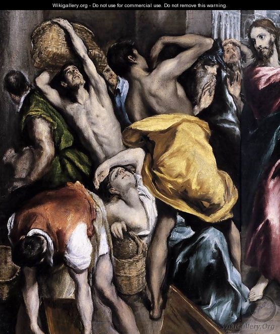 The Purification of the Temple (detail 1) c. 1600 - El Greco (Domenikos Theotokopoulos)