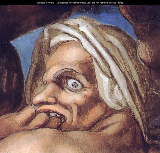 Last Judgment (detail-29) 1537-41 - Michelangelo Buonarroti