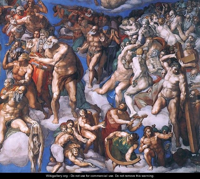 Last Judgment (detail-20) 1537-41 - Michelangelo Buonarroti