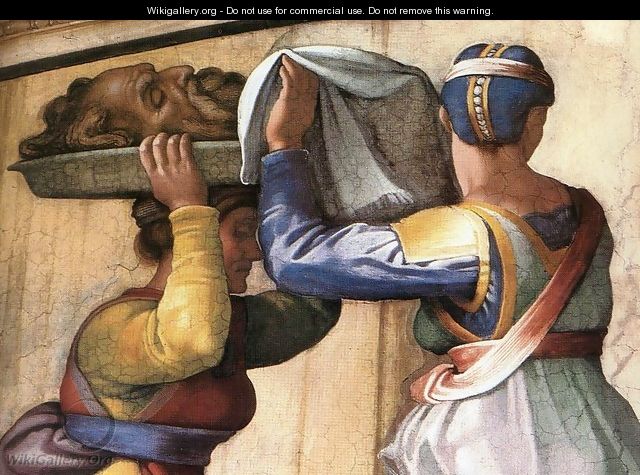 Judith and Holofernes (detail-2) 1509 - Michelangelo Buonarroti