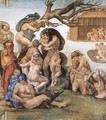 The Deluge (detail-1) 1508-09 - Michelangelo Buonarroti