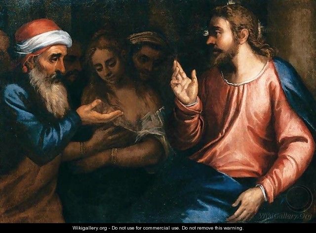 Christ and the Adulteress - Andrea Michieli (see Vicentino)