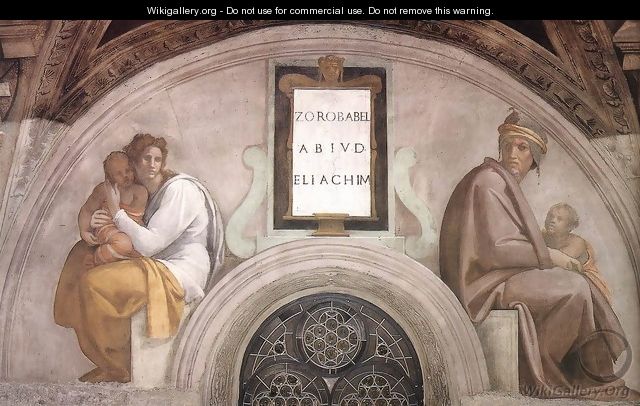 Zerubbabel - Abiud - Eliakim 1511-12 - Michelangelo Buonarroti