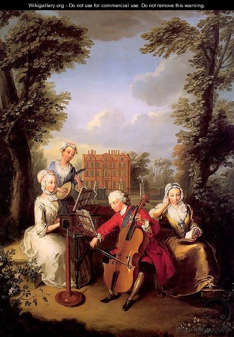 Frederick, Prince of Wales and his Sisters at Kew - Philipe Mercier