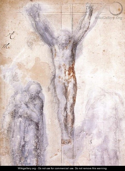 Christ Crucified between the Virgin and Nicodemus c. 1552-54 - Michelangelo Buonarroti