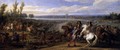 Crossing the Rhine 1672 - Adam Frans van der Meulen