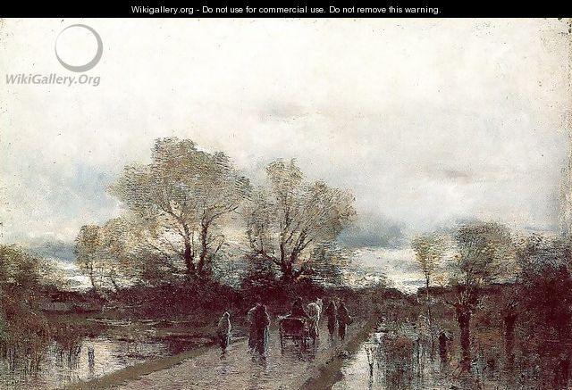 Rain-Washed Road 1880 - Laszlo Mednyanszky