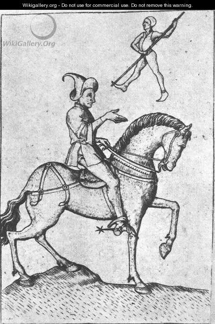 Knight Playing Card c. 1450 - Master E. S.
