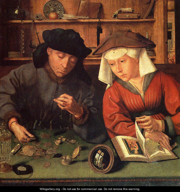The Moneylender and his Wife 1514 - Quinten Metsys