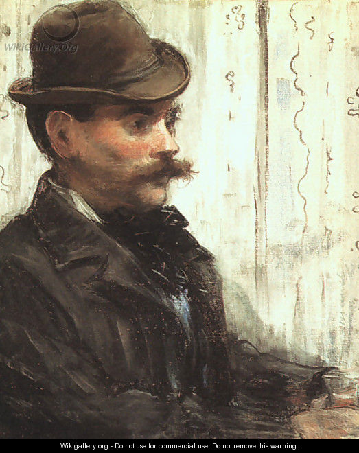 Portrait of Alphonse Maureau (Man with a Round Hat) 1880 - Edouard Manet