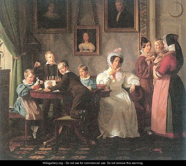 The Waagpetersen Family 1836 - Nicolai Wilhelm Marstrand