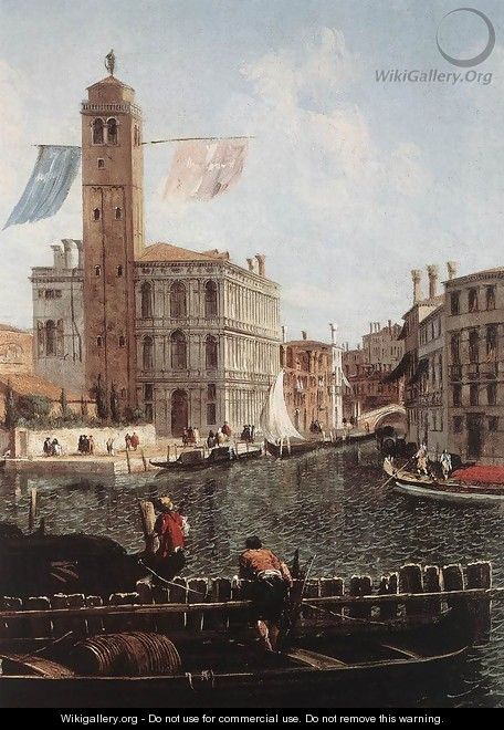 The Grand Canal with the Fishmarket (detail) c. 1740 - Michele Marieschi